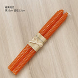 2pcs/set Nordic Long Rod Beeswax Candle Honeycomb Handmade Candles