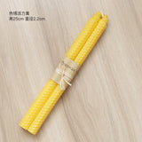 2pcs/set Nordic Long Rod Beeswax Candle Honeycomb Handmade Candles
